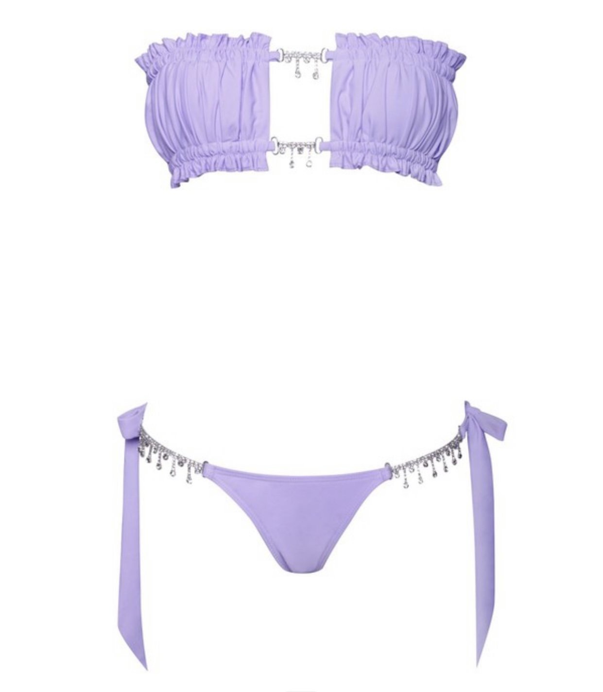 Lilac Ruched Bikini Set - LeClair Clothing Boutique